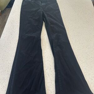 AG JEANS Womens Jeans Flared The Janis Solid Black Size 27R